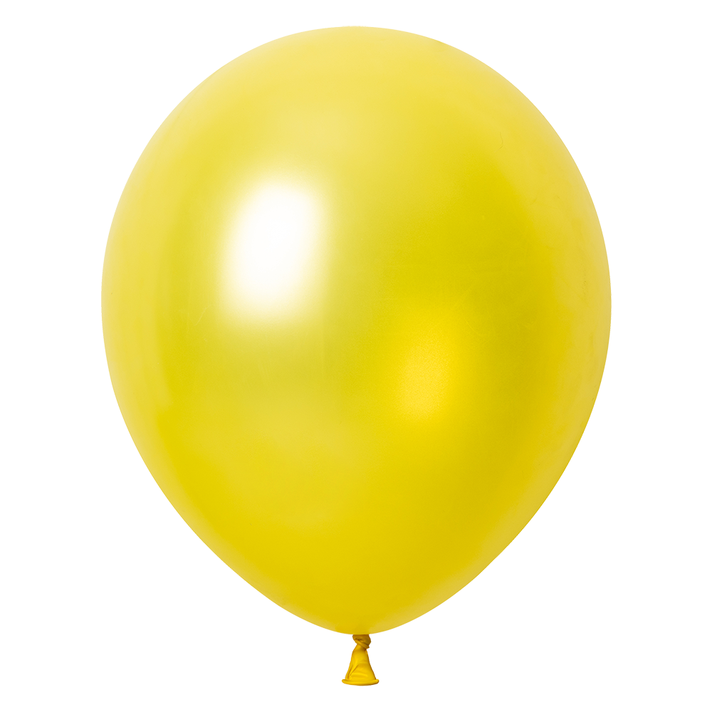 100 ballons jaune métallisé de 30 cm
