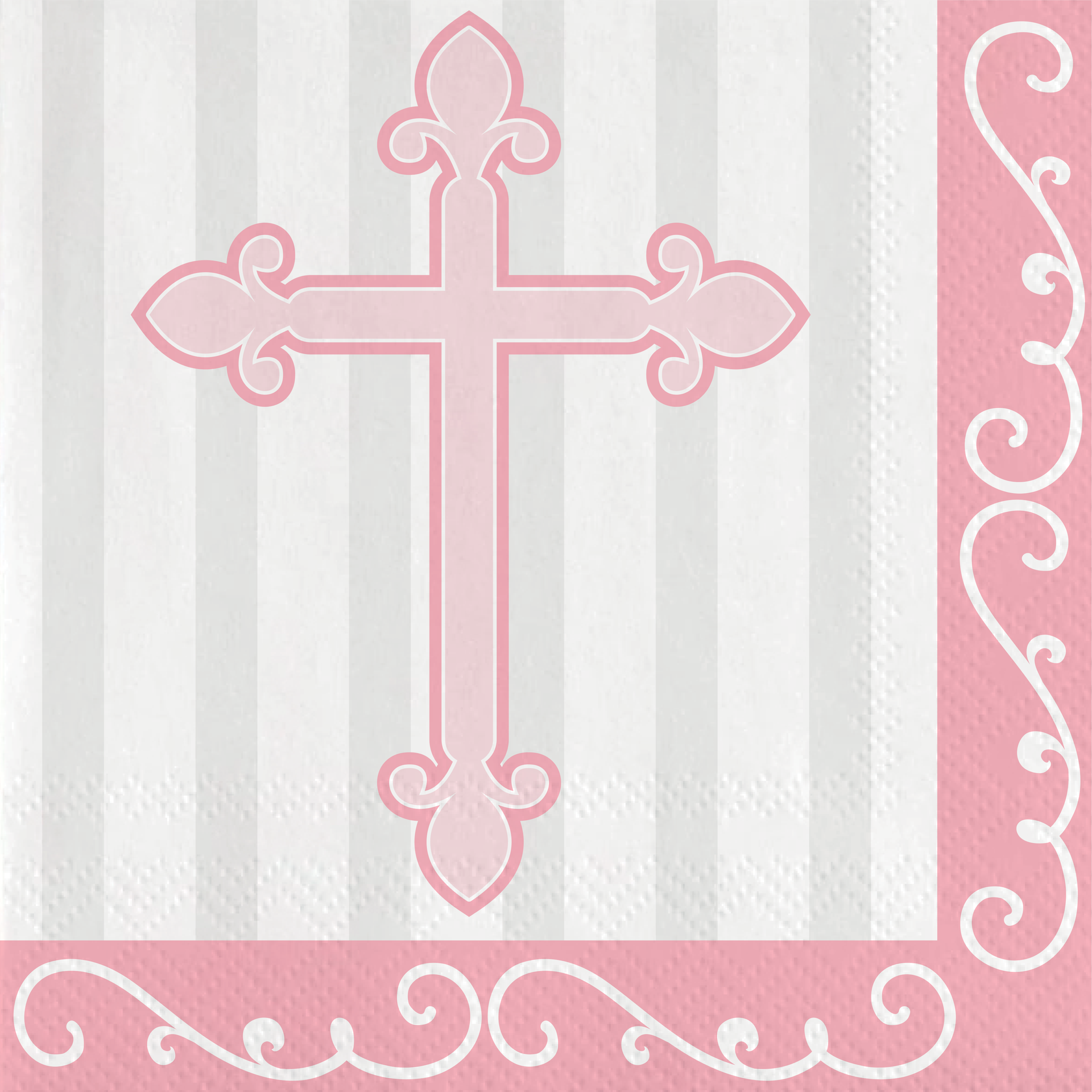 20 serviettes de table 33 cm Rose Divinité