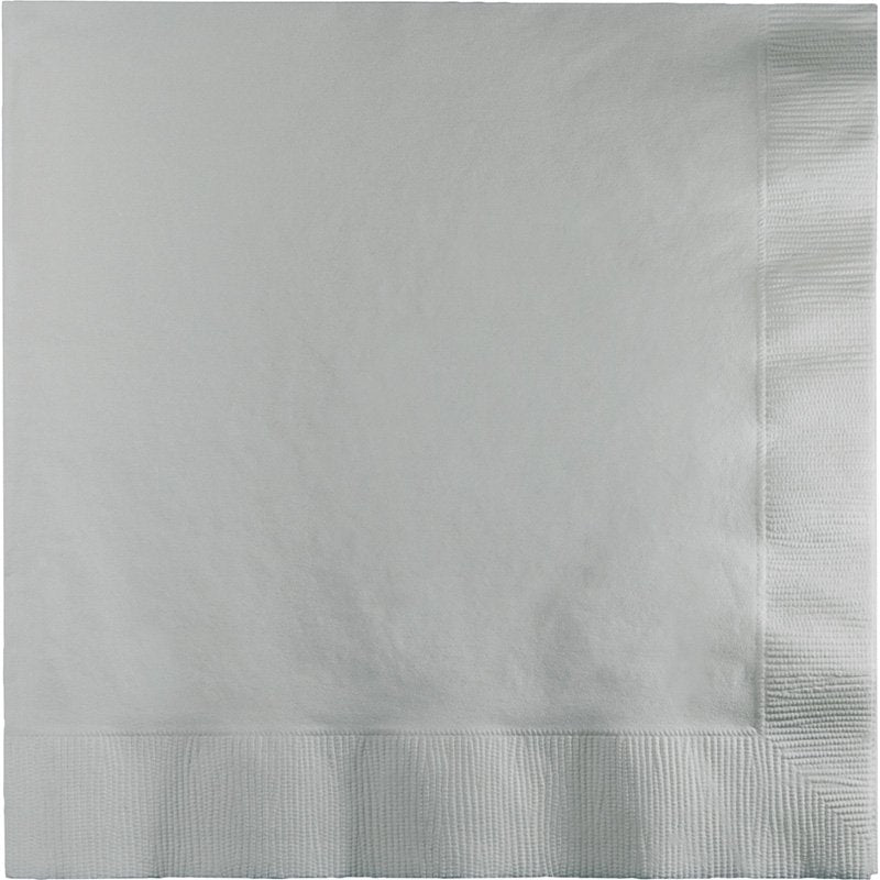 20 SERVIETTES 33 CM ARGENT BRILLANT