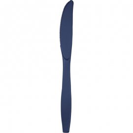 24 COUTEAUX EN PLASTIQUE DE QUALITÉ SUPÉRIEURE, COULEUR MARINE