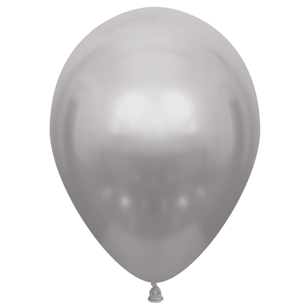 50 ballons argentés brillants de 30 cm
