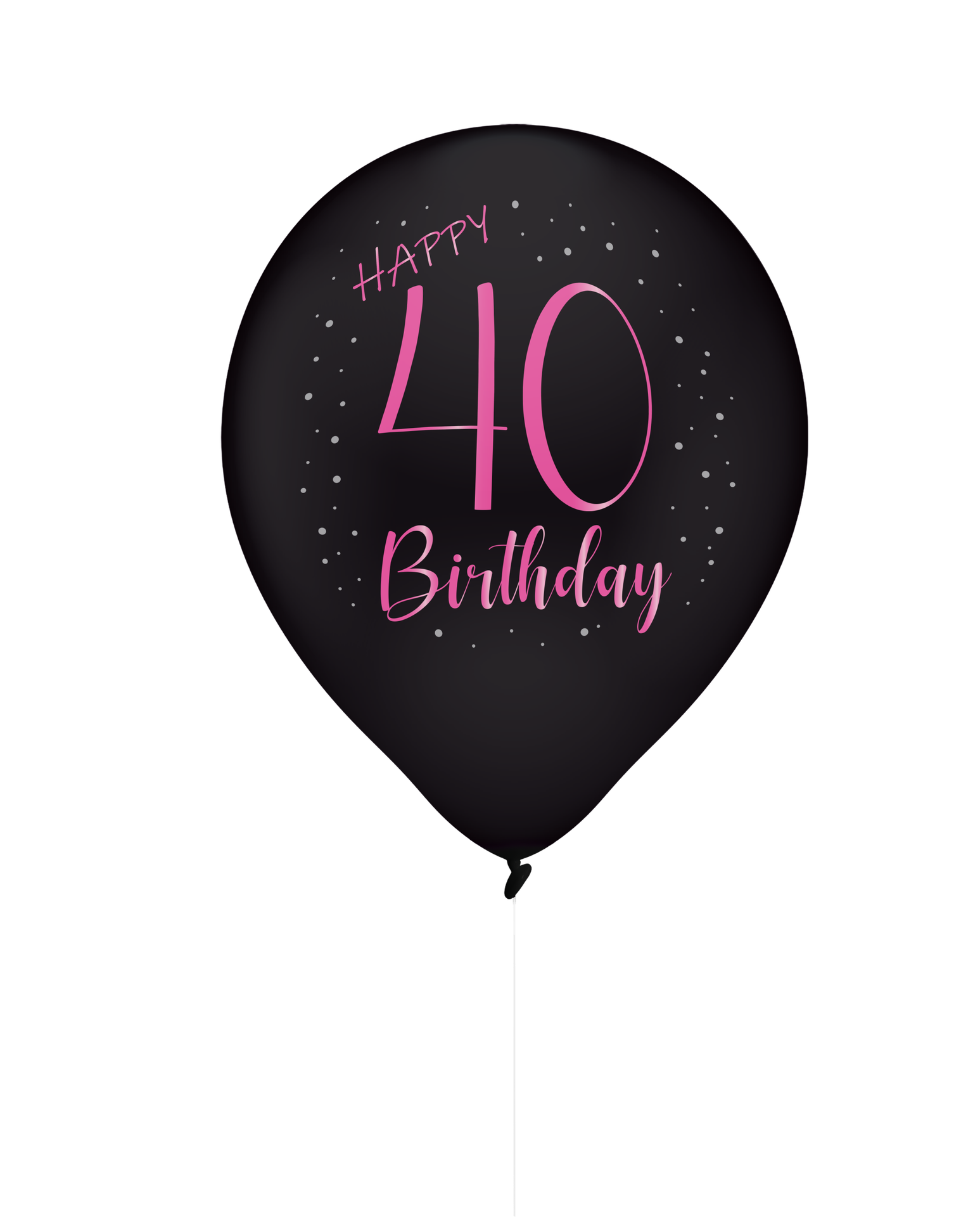 8 élégants ballons en latex rose pour 40 ans