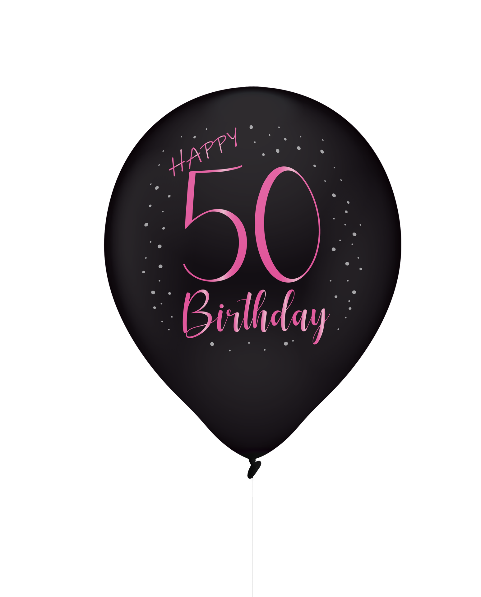 8 élégants ballons en latex rose pour 50 ans