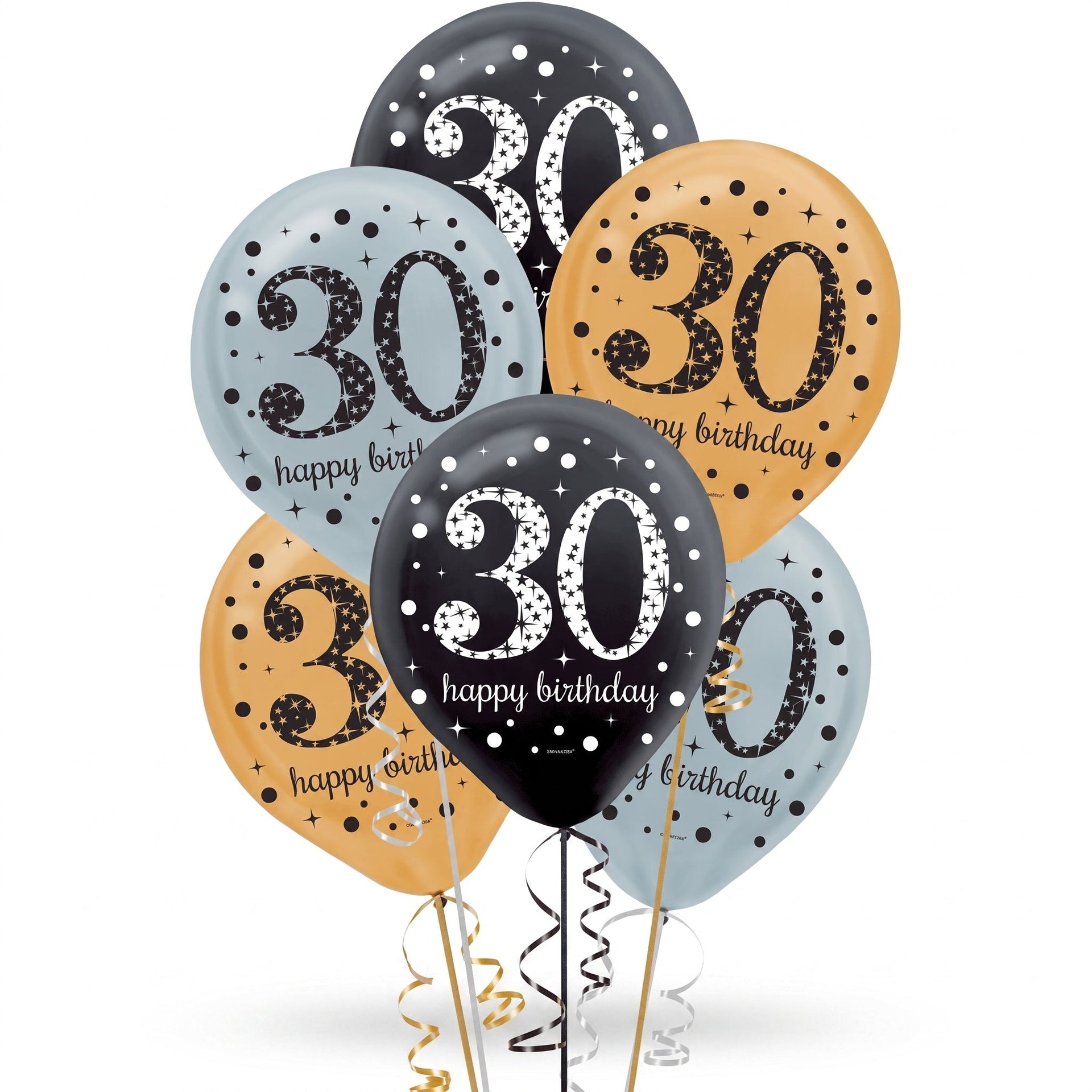 8 ballons en latex élégants pour un 30e anniversaire