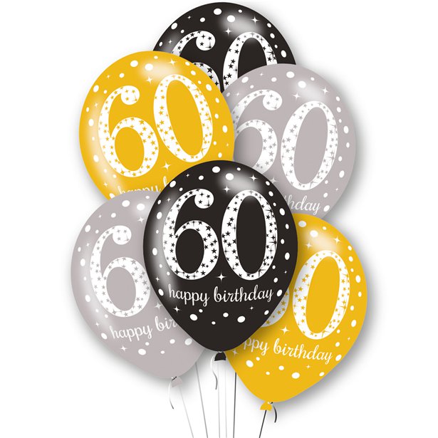 8 ballons en latex élégants pour un 60e anniversaire