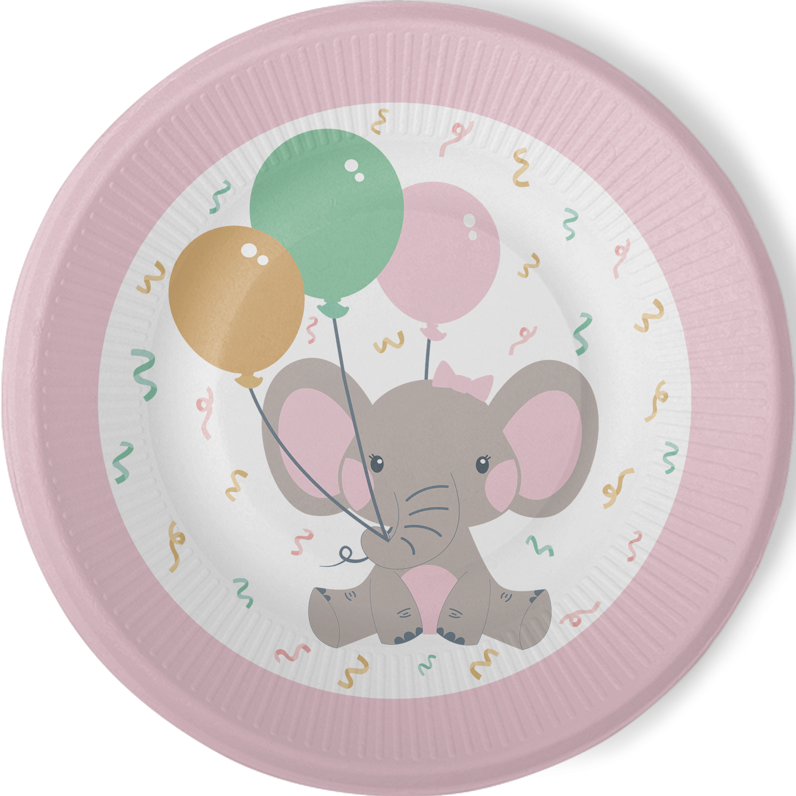 8 piatti elefante rosa 23 cm