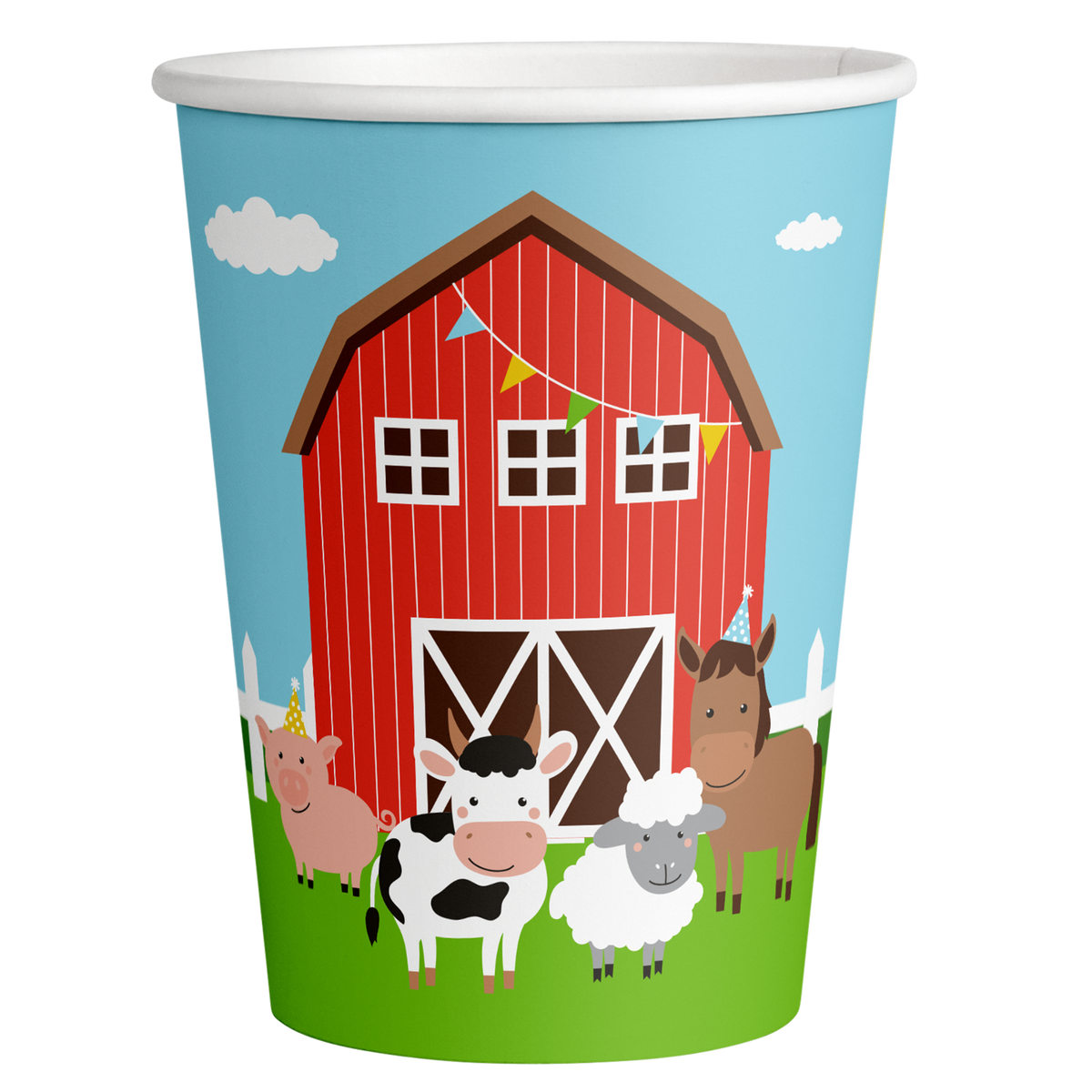 8 BICCHIERI ANIMALI DA FATTORIA 250 ml