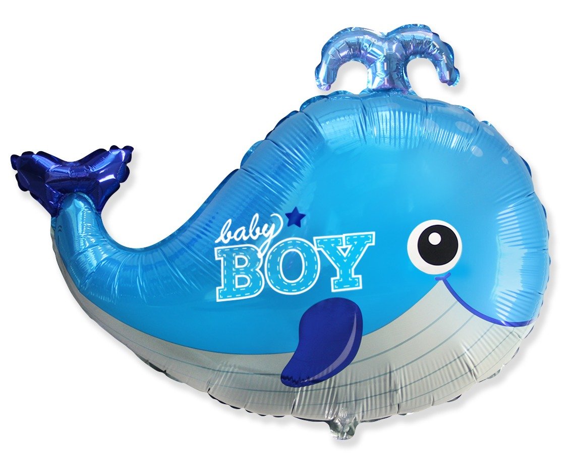 Ballon baleine bébé garçon 86 x 66 cm