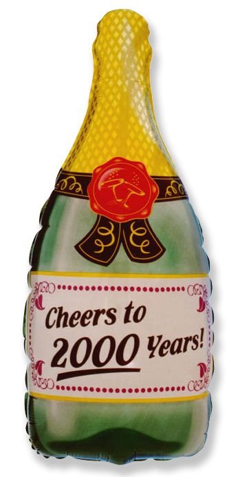 Palloncino a forma di bottiglia di champagne 83 x 43 cm
