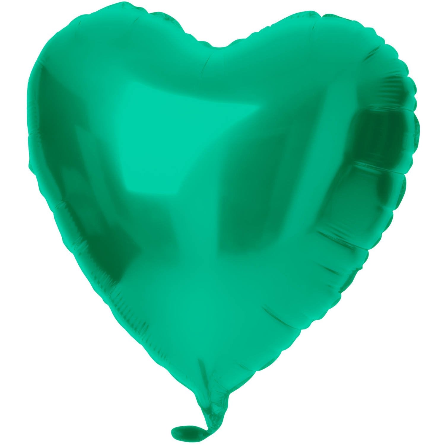Palloncino a forma di cuore in lamina 45 cm verde opaco