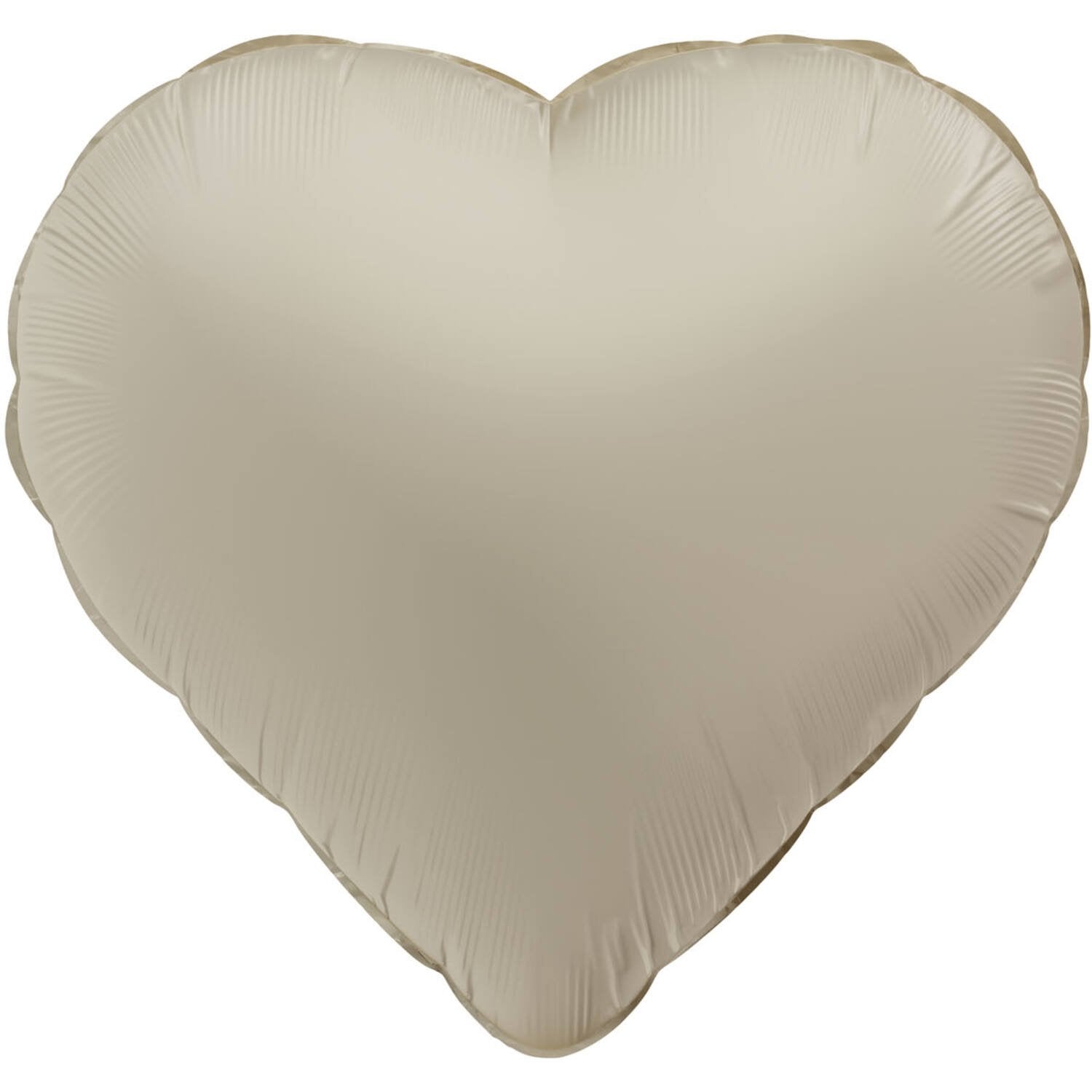 Ballon en aluminium en forme de cœur, couleur latte maté crémeux, 45 cm