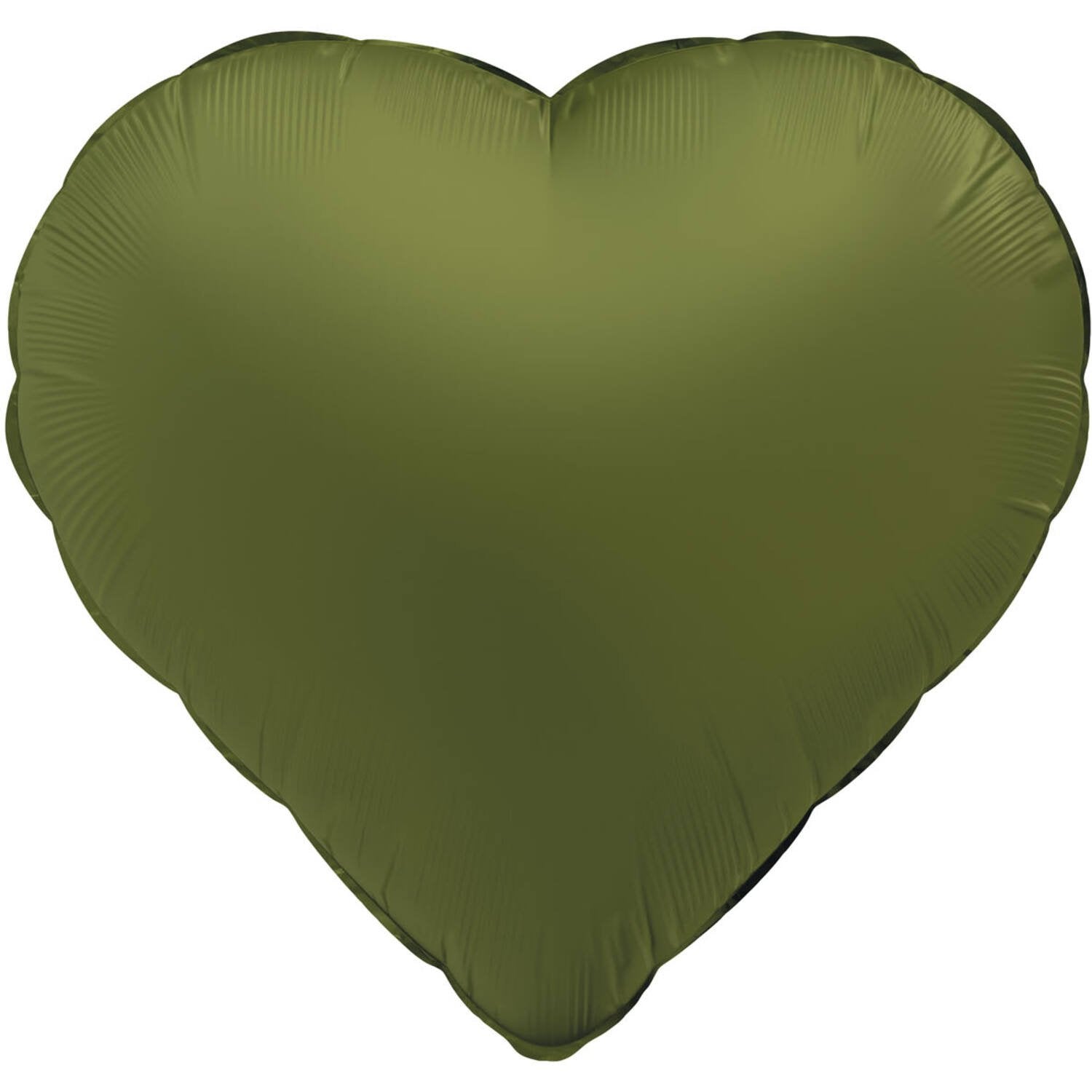 Palloncino in foil a forma di cuore verde oliva opaco 45 cm