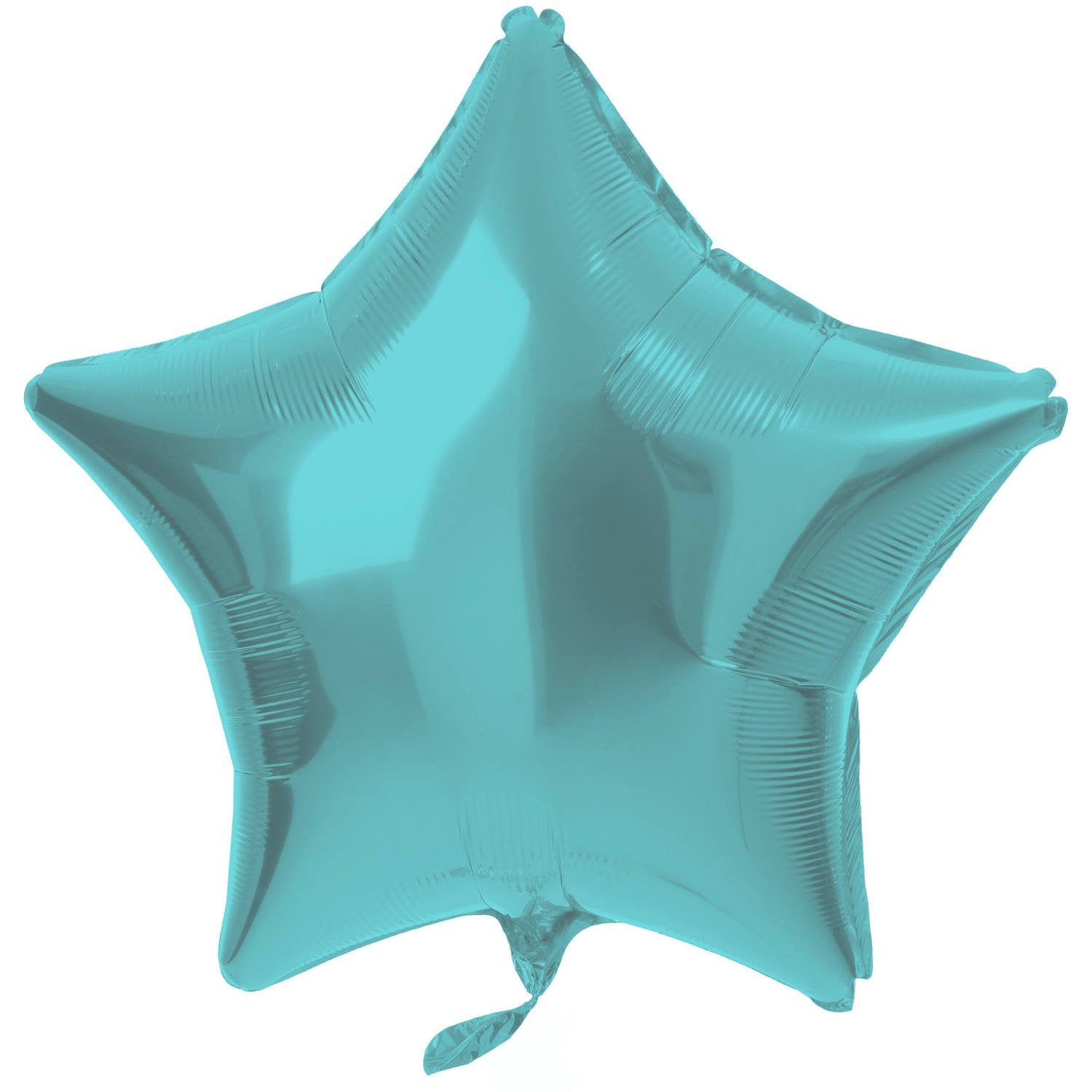 Palloncino in foil a forma di stella 48 cm turchese opaco