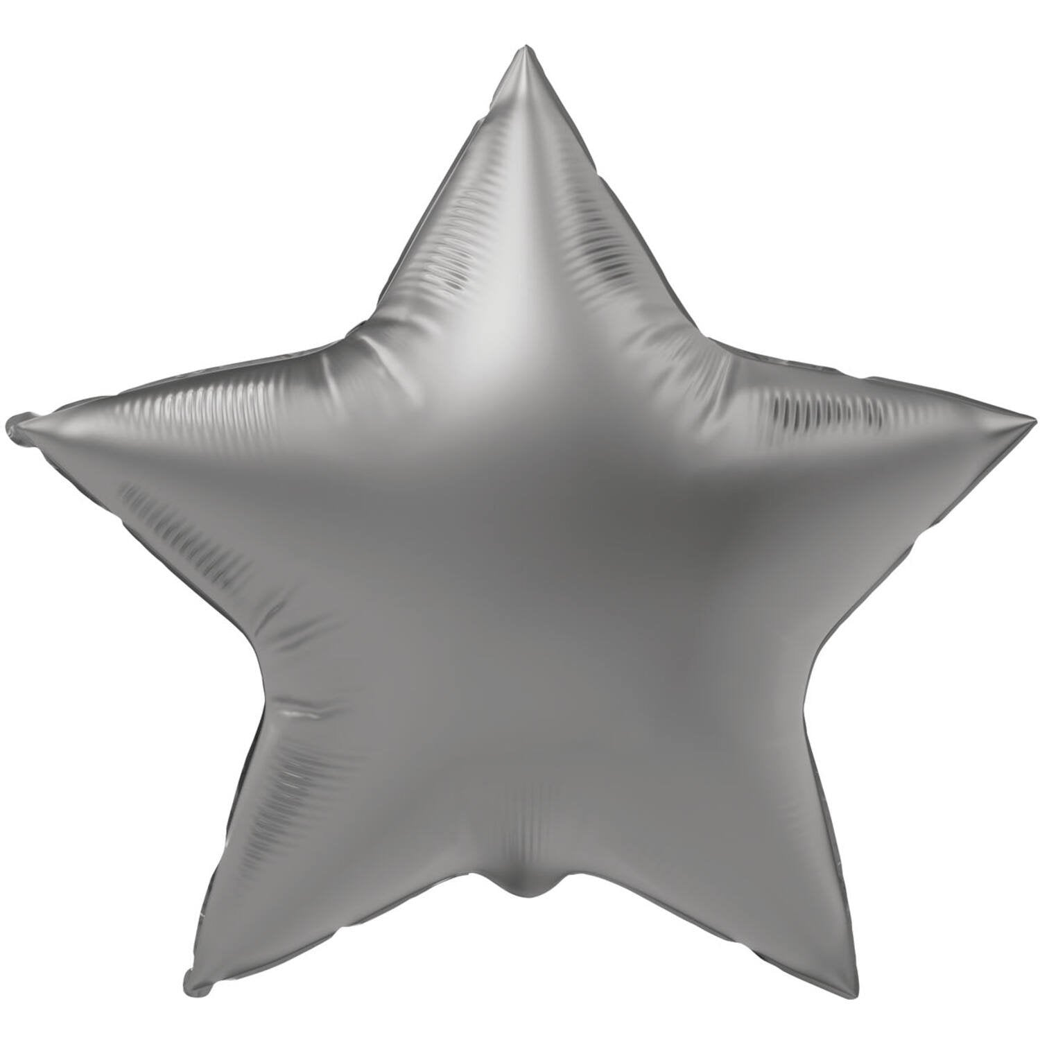 Ballon en aluminium Moonlight Star, satin argenté, 45 cm
