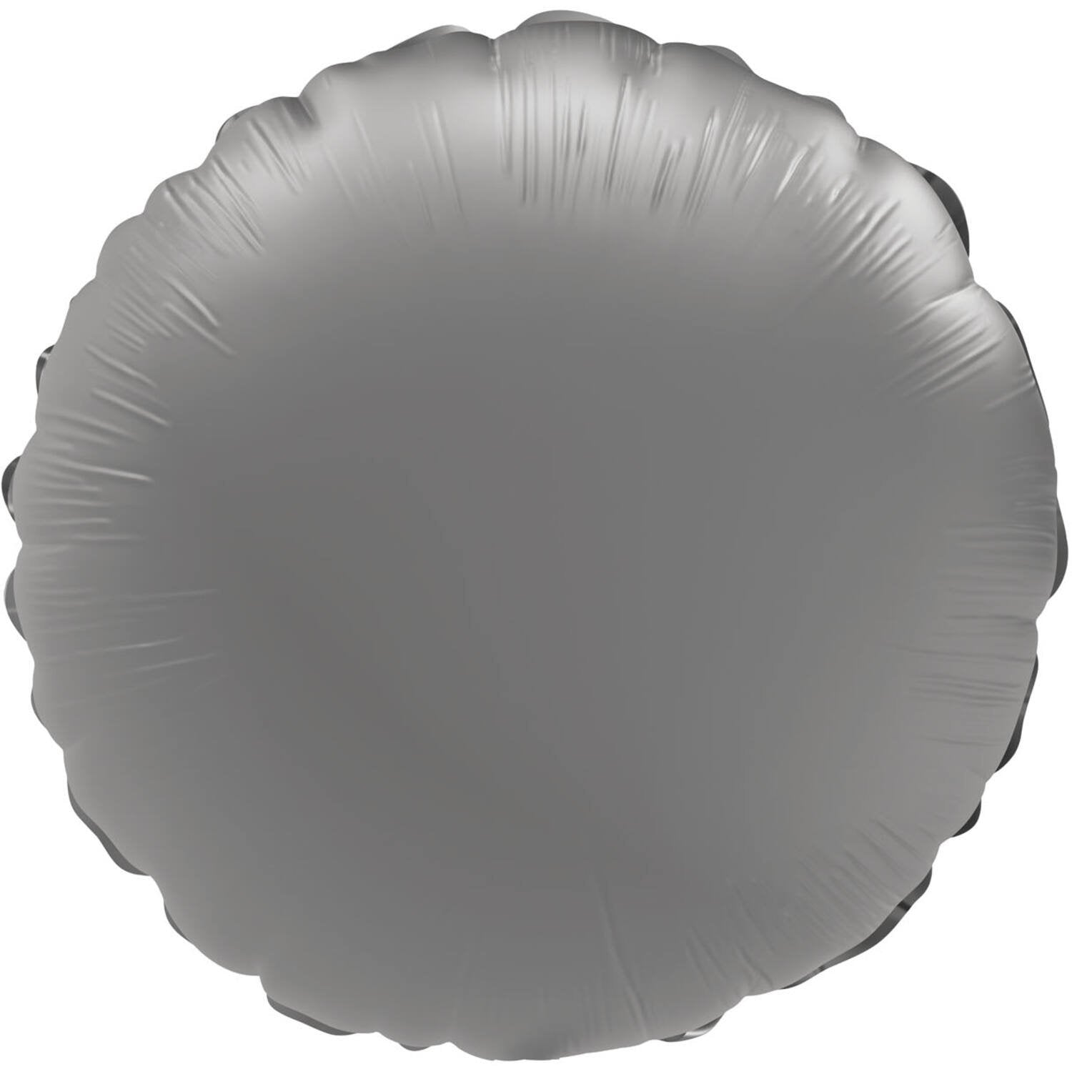 Palloncino rotondo in lamina satinata argento chiaro di luna da 45 cm