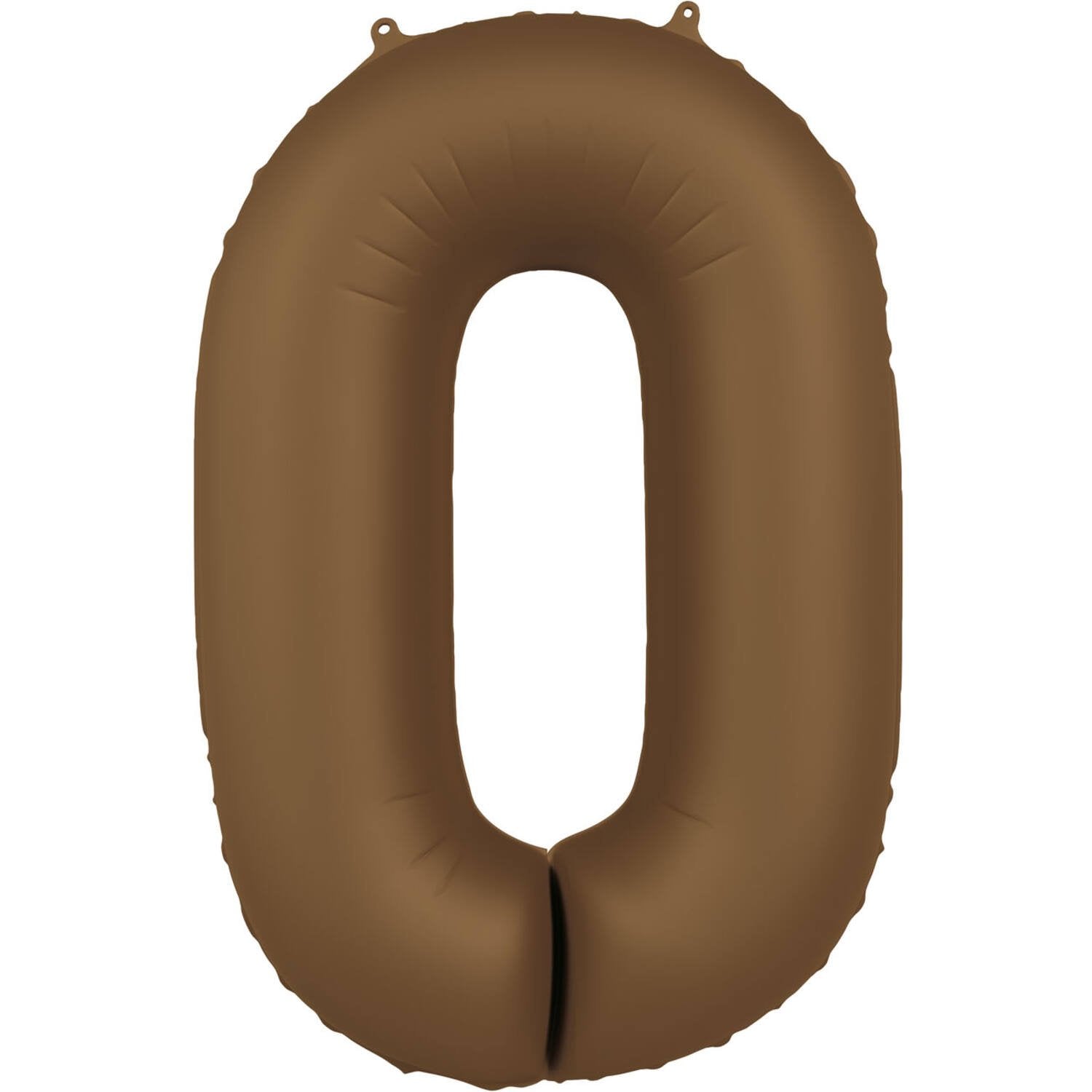 Palloncino numero 0 marrone cioccolato ultra opaco 86 cm