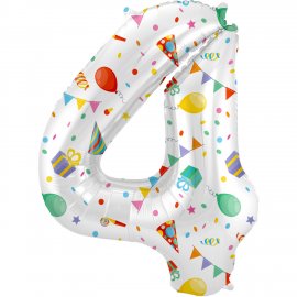 Numero 4 Palloncino Joyful Party 86 cm
