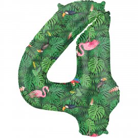 Palloncino Numero 4 Jungle Vibe 86 cm