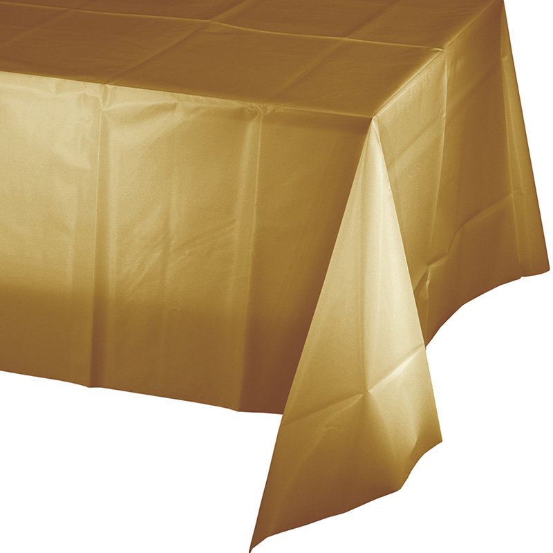 Nappe en plastique extra-mince 274 x 137 cm, or pailleté