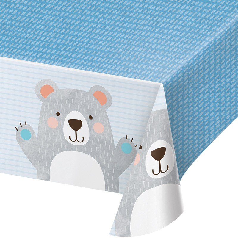 Nappe en plastique 137 x 259 cm 1er anniversaire Ours