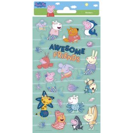 Autocollants à paillettes Peppa Pig 102 x 200 mm