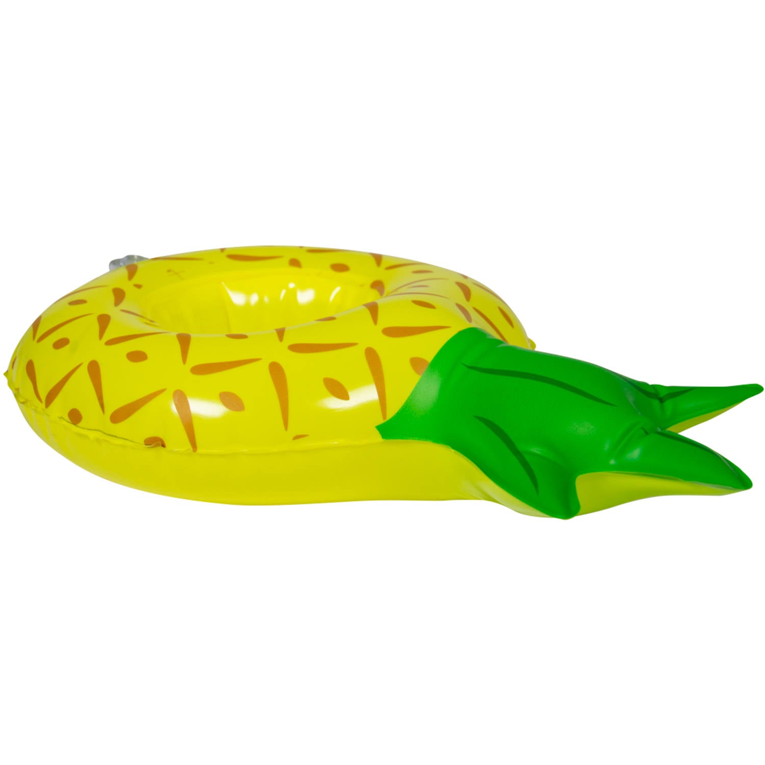 Porte-gobelet flottant gonflable en forme d'ananas 27 x 16 cm