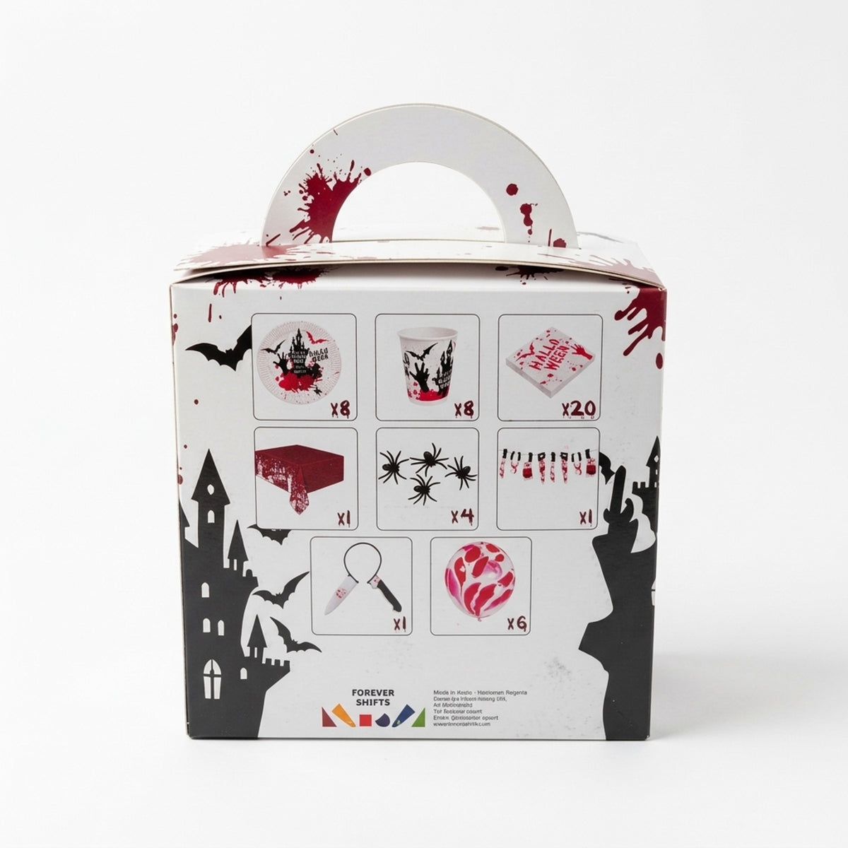 Bloody Box Halloween - trasera con el contenido