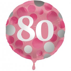 All / Vajillas y Temáticas / Milestone - Edades / Elegant 80 Cumpleaños Pink