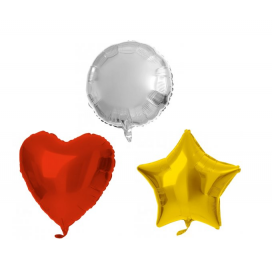 All / Accesorios y Decoración / Globos / Globos Foil Formas Colores Lisos