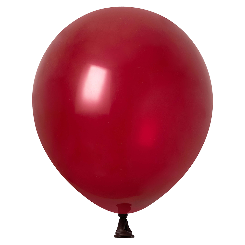 10 ballons en cristal bordeaux de 30 cm