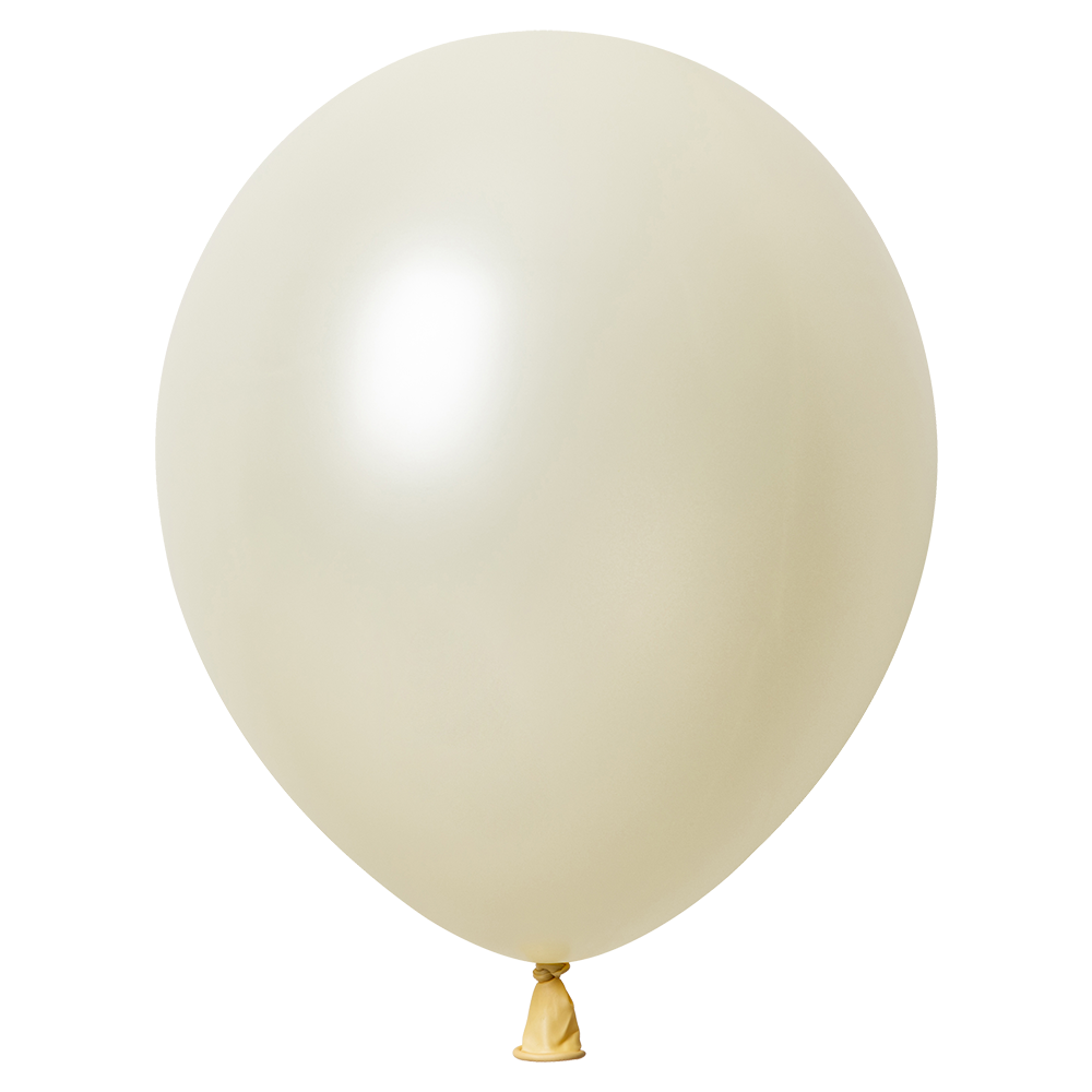 10 ballons métallisés ivoire de 30 cm