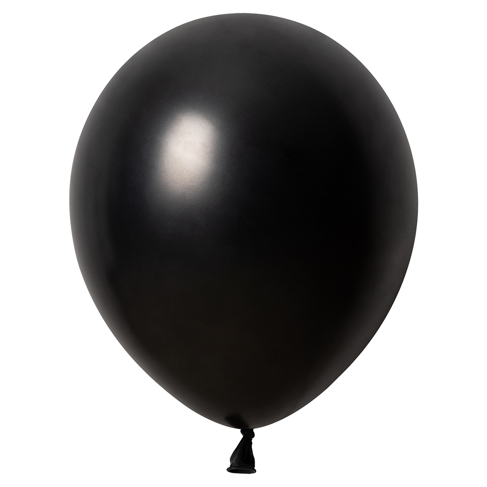 10 ballons métalliques noirs de 30 cm