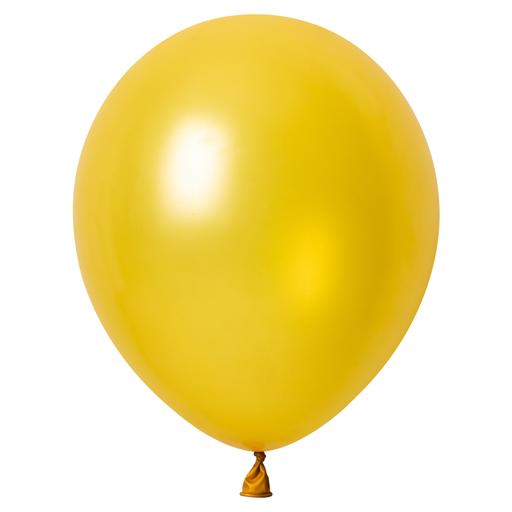 10 palloncini morbidi color oro metallizzato da 30 cm