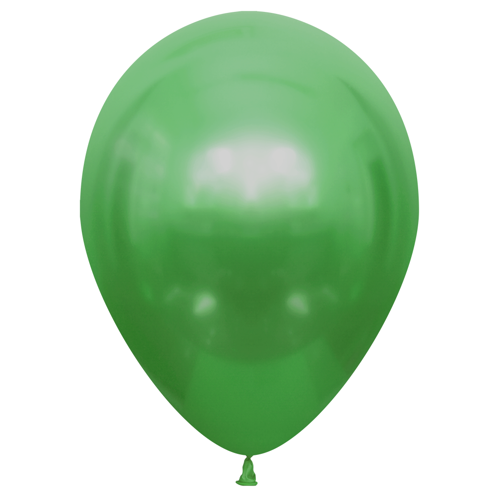 10 ballons vert brillant de 30 cm