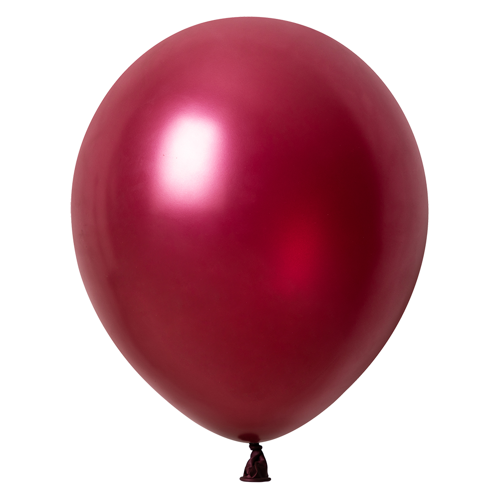 100 ballons métallisés bordeaux de 30 cm