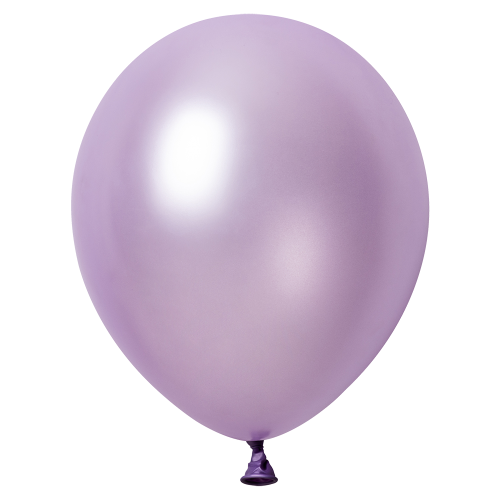 100 ballons métallisés lilas de 30 cm