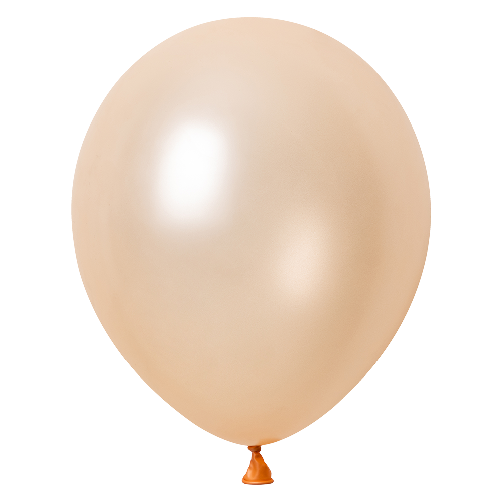 100 ballons métallisés couleur pêche de 30 cm