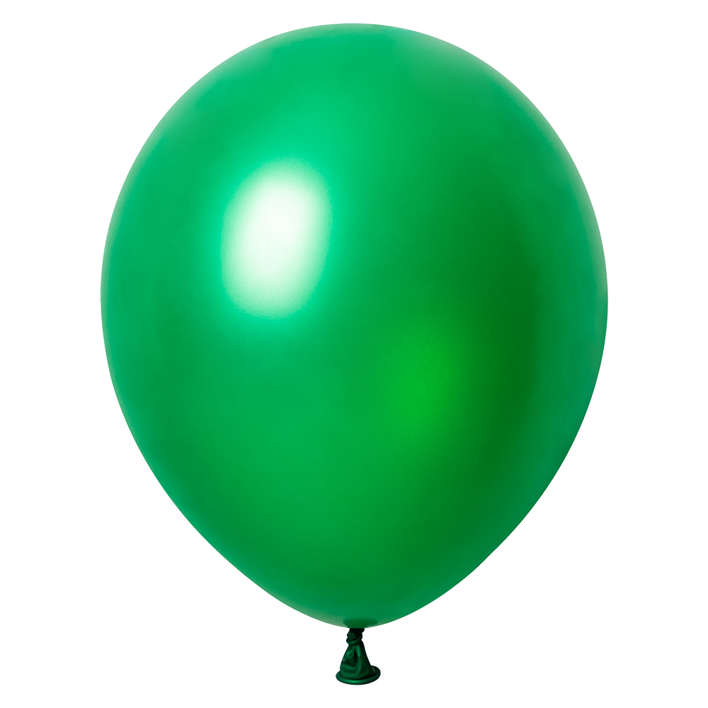 100 Globos Verde Metallic 30 cm