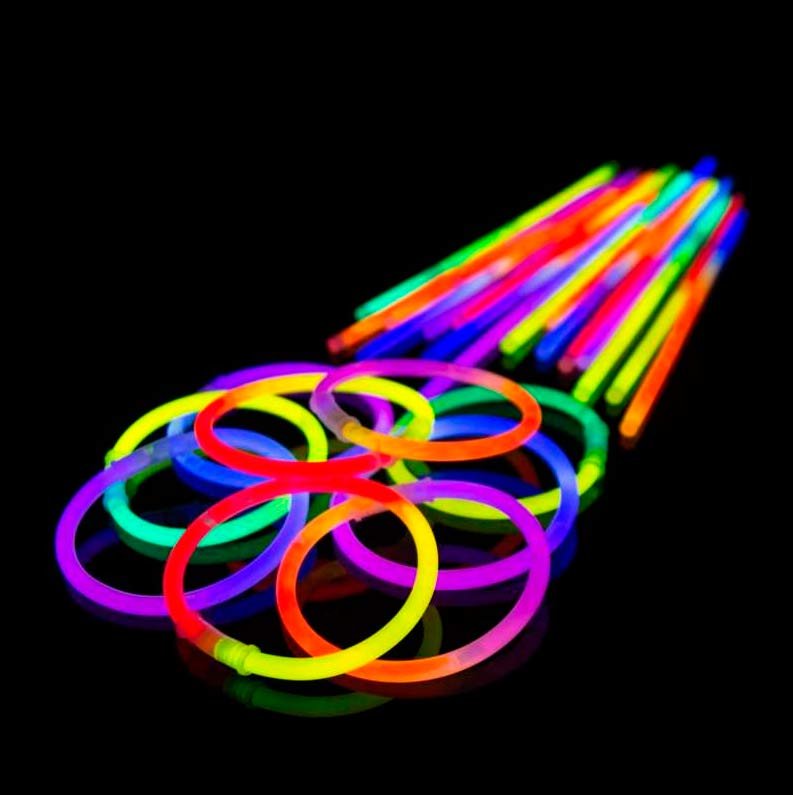 100 bracelets lumineux bicolores