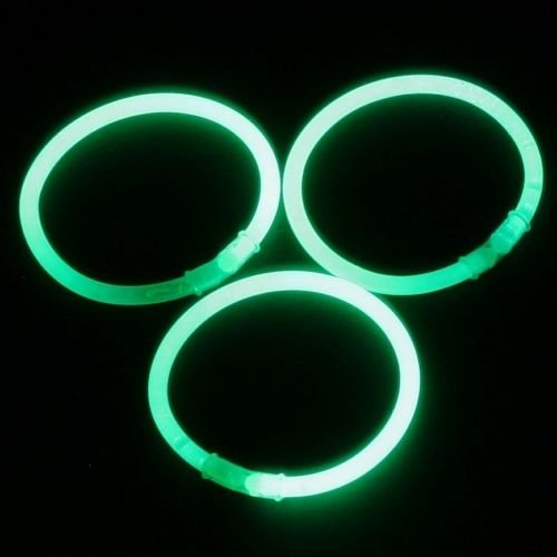 100 bracelets lumineux verts unis