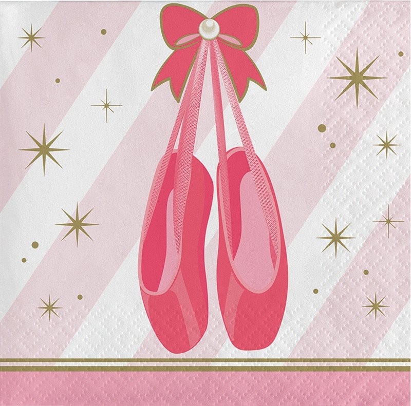 16 SERVIETTES 25 CM BALLET