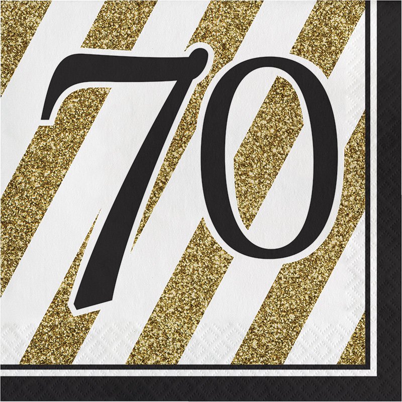 16 TOVAGLIOLI 33 CM '70 NERO E ORO