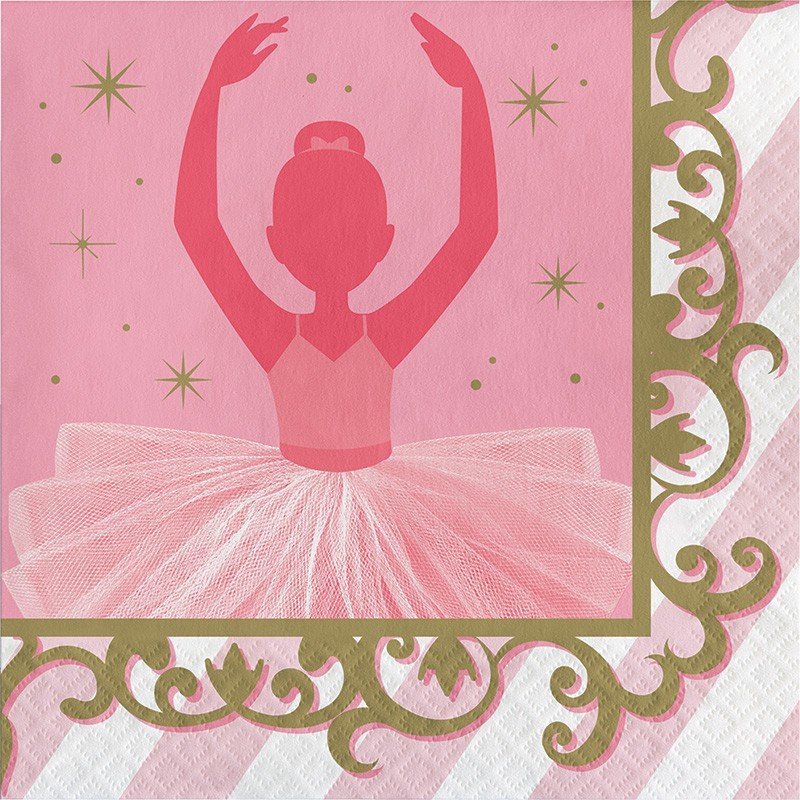 16 SERVIETTES 33 CM BALLET