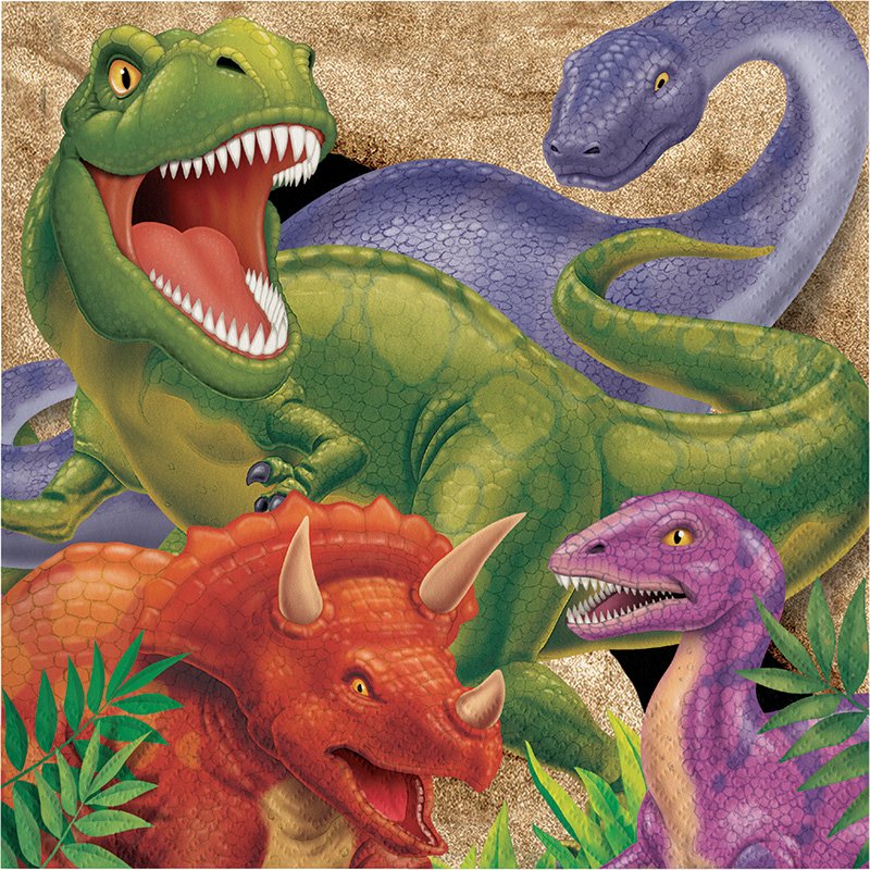 16 SERVILLETAS 33 CM JURASIC DINO