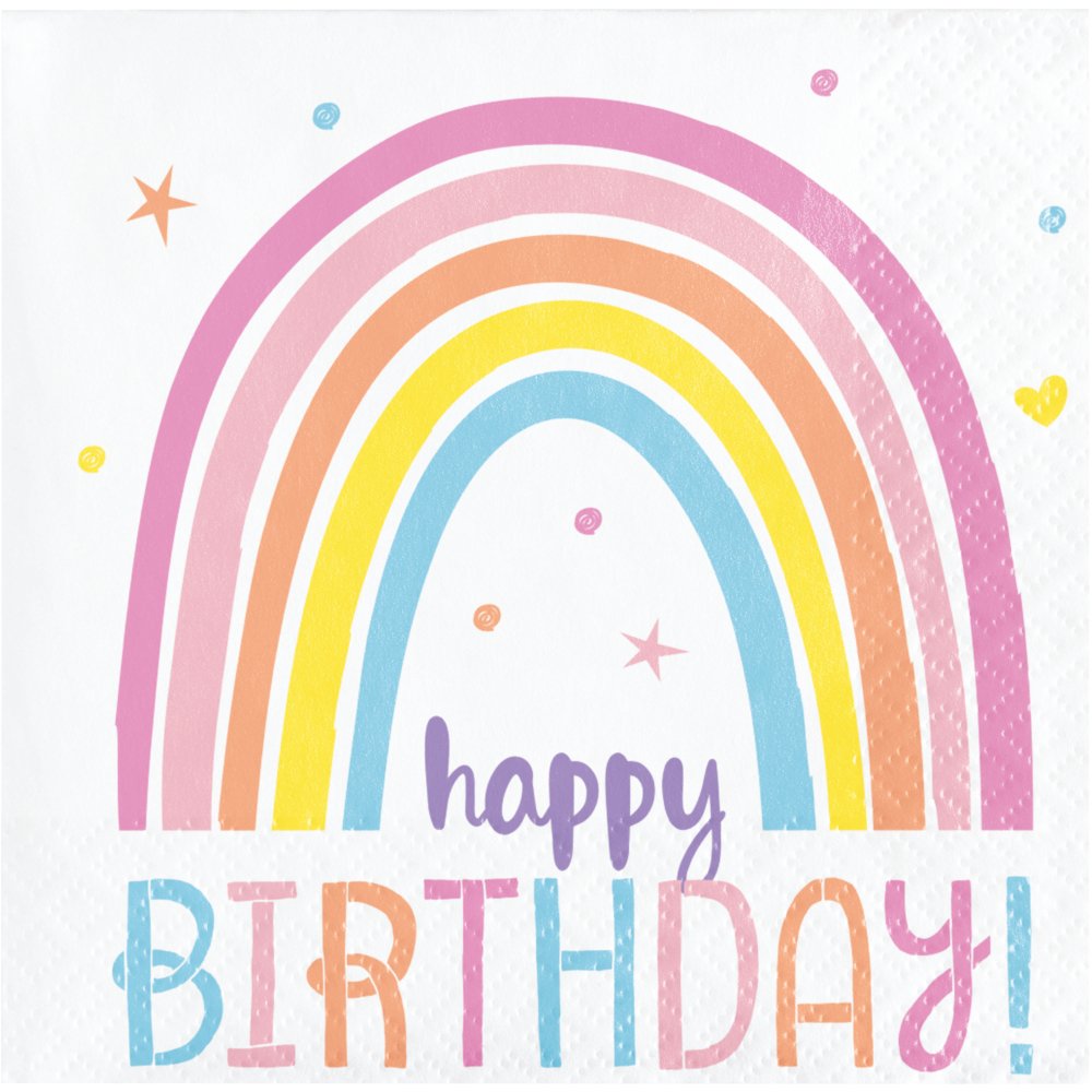 16 Tovaglioli 25 cm HAPPY RAINBOW
