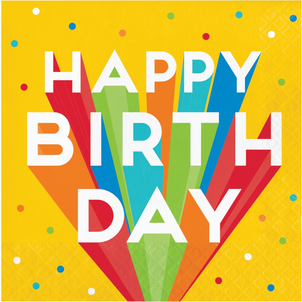 16 serviettes de 33 cm pour une grande fête d'anniversaire