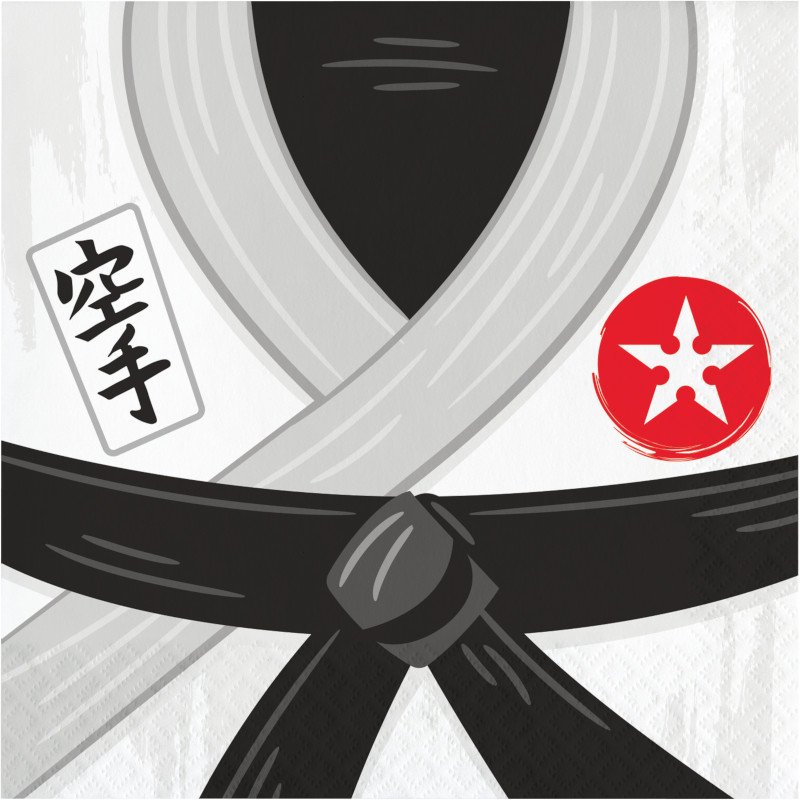 16 serviettes de table 33 cm KARATE PARTY