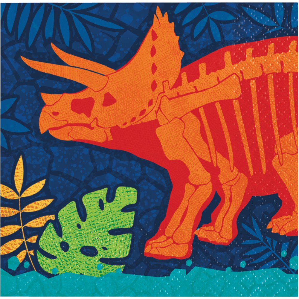 16 serviettes Dino Dig de 25 cm