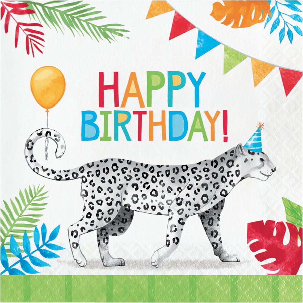 16 tovaglioli Party Animals 33 cm