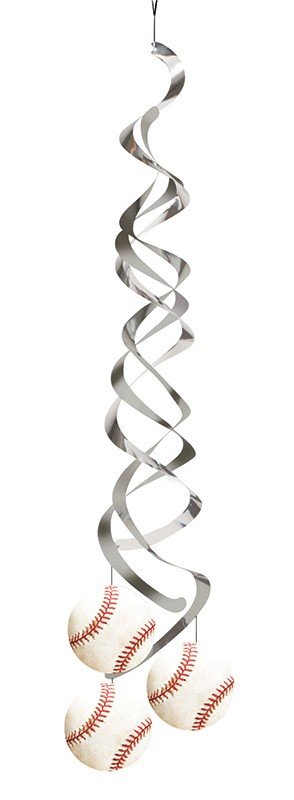 2 DÉCORATIONS SUSPENDUES 91 CM SPORTS FANATIQUE BASEBALL